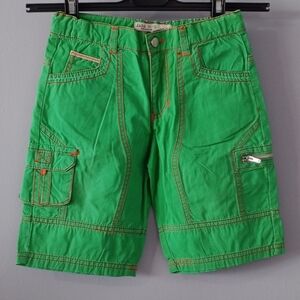 Zara Green Cargo Shorts with Belt Loops